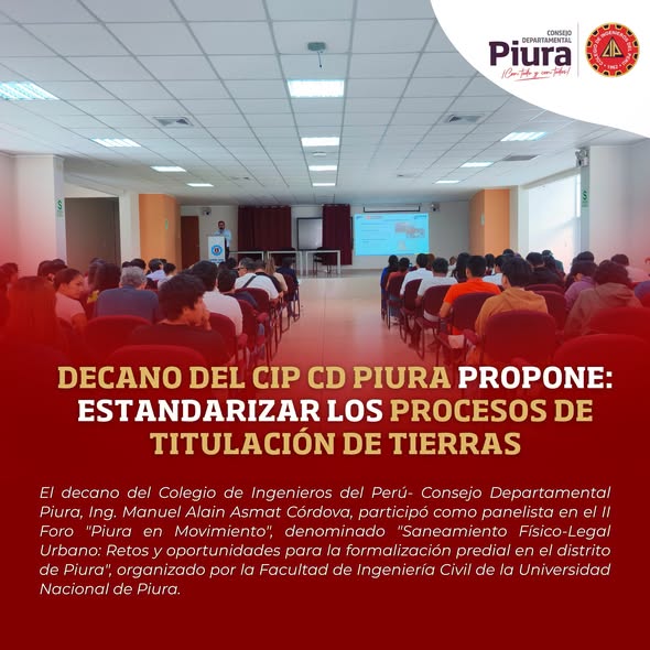 𝐃𝐞𝐜𝐚𝐧𝐨 𝐝𝐞𝐥 𝐂𝐈𝐏 𝐏𝐢𝐮𝐫𝐚 𝐩𝐚𝐫𝐭𝐢𝐜𝐢𝐩𝐨́ 𝐜𝐨𝐦𝐨 𝐩𝐚𝐧𝐞𝐥𝐢𝐬𝐭𝐚 𝐞𝐧 𝐟𝐨𝐫𝐨 𝐬𝐨𝐛𝐫𝐞 𝐬𝐚𝐧𝐞𝐚𝐦𝐢𝐞𝐧𝐭𝐨 𝐟𝐢́𝐬𝐢𝐜𝐨-𝐥𝐞𝐠𝐚𝐥 𝐨𝐫𝐠𝐚𝐧𝐢𝐳𝐚𝐝𝐨 𝐩𝐨𝐫 𝐥𝐚 𝐔𝐍𝐏
